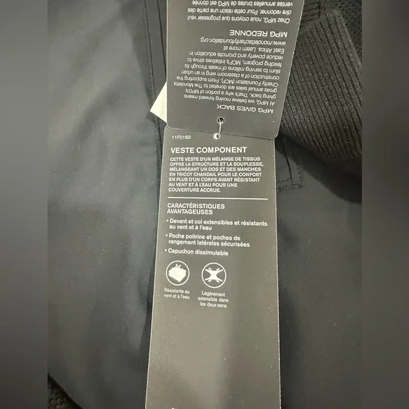 NWT MPG Men’s Black Full Zip Hooded Jacket Size XL - Picture 12 of 13